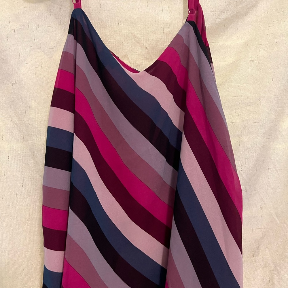 Torrid Pink and Blue Striped Shirt